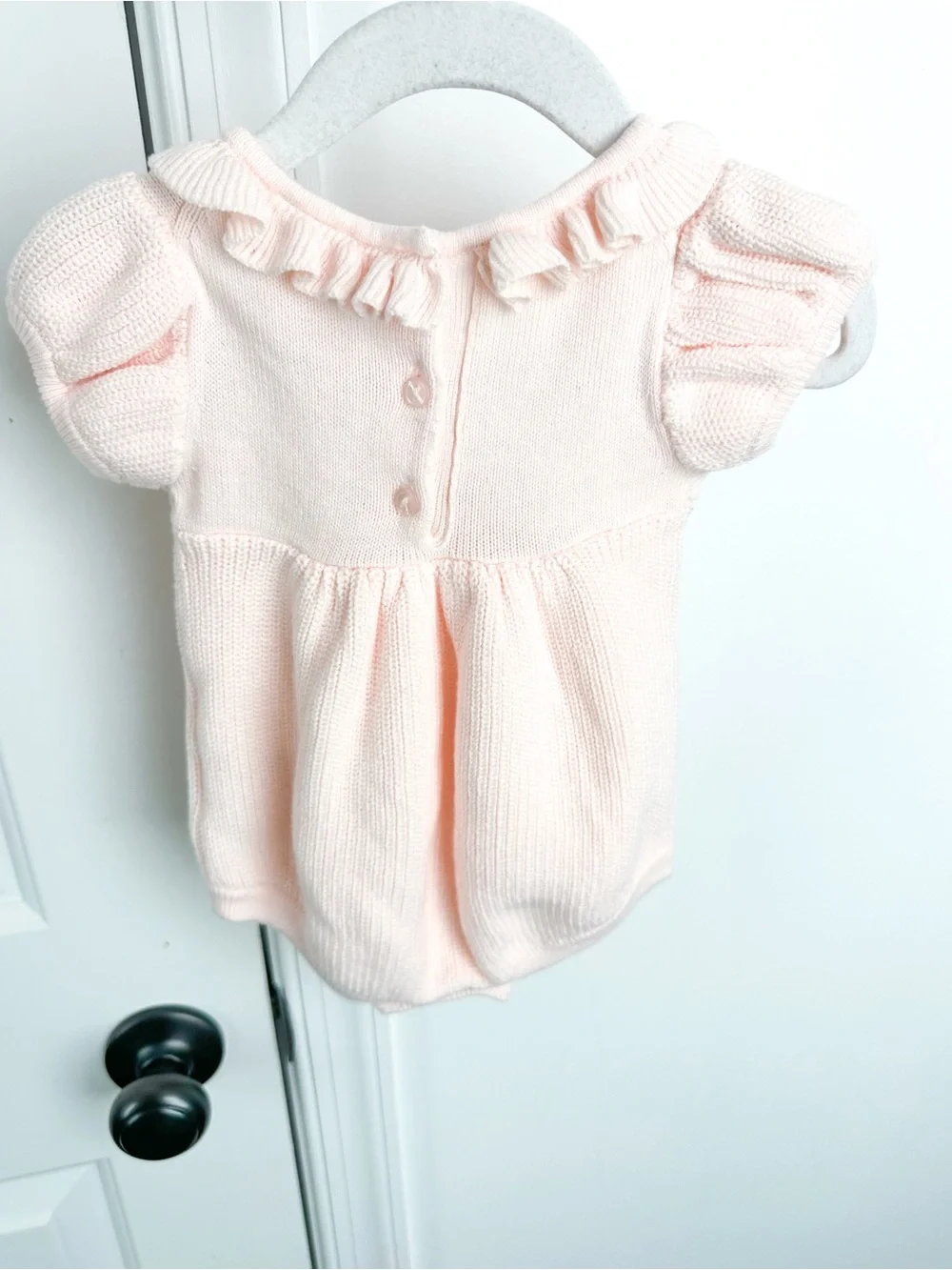 Janie and Jack Pink Knit Bunny bubble 3-6m NWT
